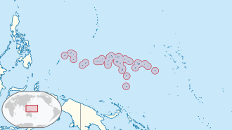 Location of Mikroneziya Federativ Shtatlari