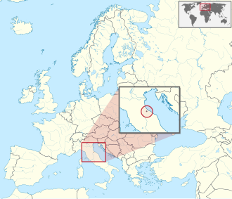 Location of San Marino