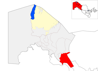 Toʻrtkoʻl tumani xaritada